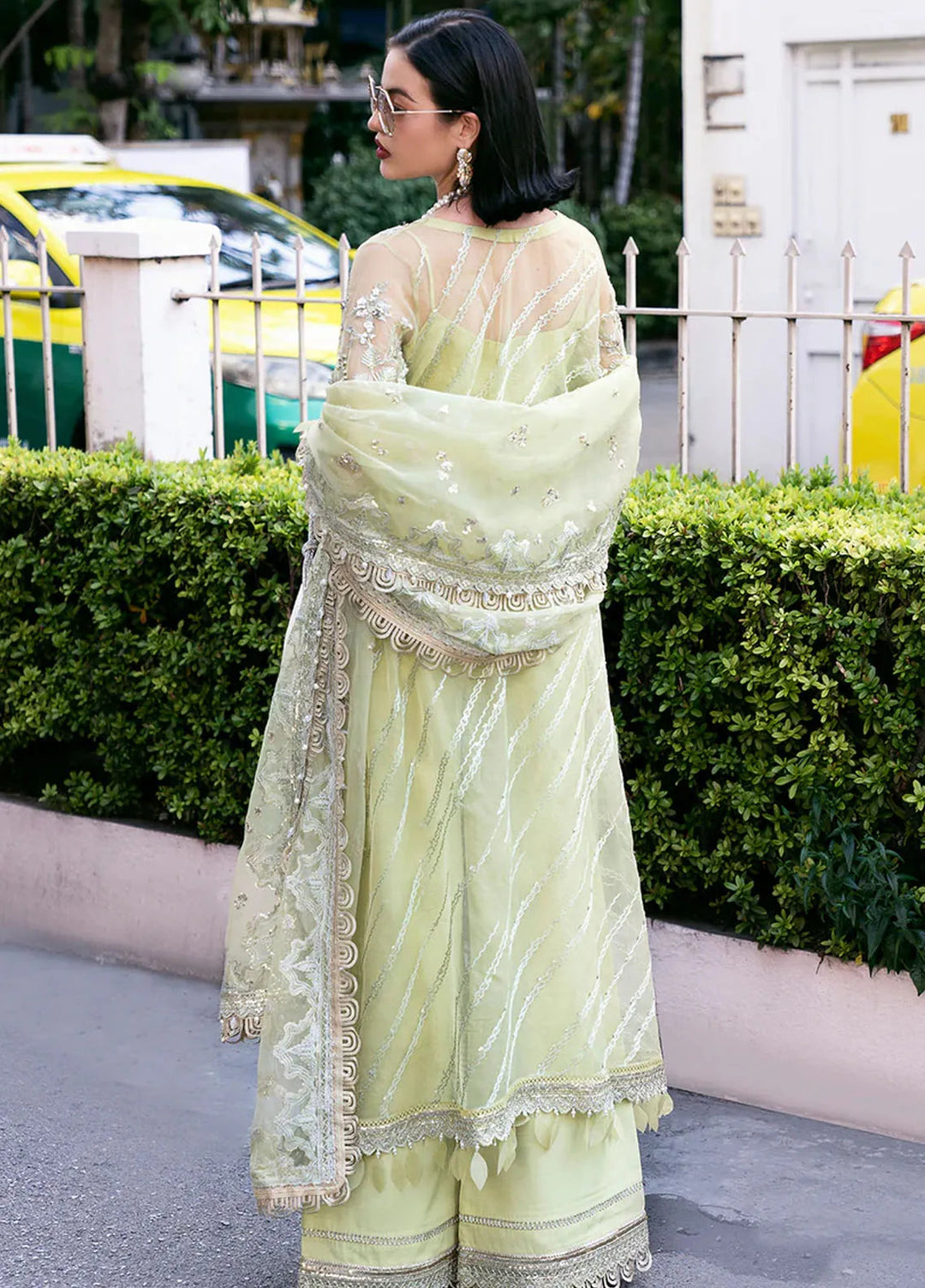 Fleurie By Saad Shaikh Embroidered Organza Suits Unstitched 4 Piece SSK24F Marisol - Luxury Collection