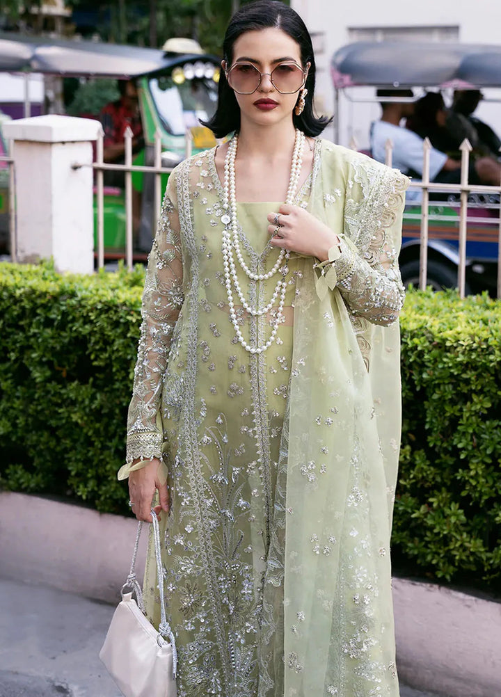 Fleurie By Saad Shaikh Embroidered Organza Suits Unstitched 4 Piece SSK24F Marisol - Luxury Collection