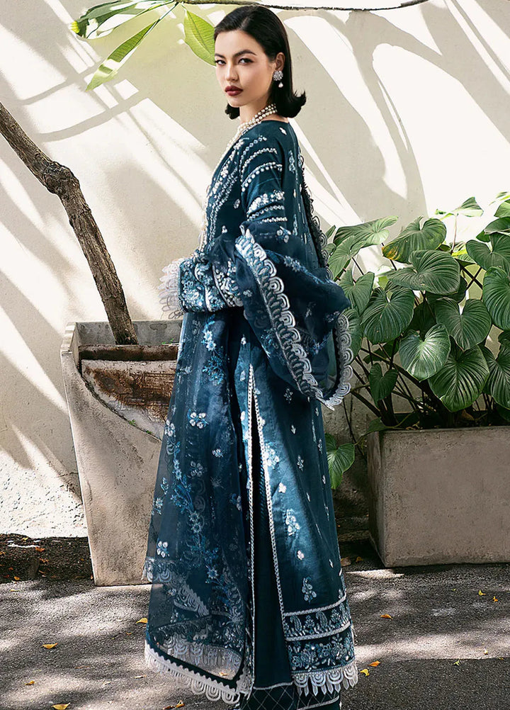 Fleurie By Saad Shaikh Embroidered Raw Silk Suits Unstitched 3 Piece SSK24F Belle - Luxury Collection