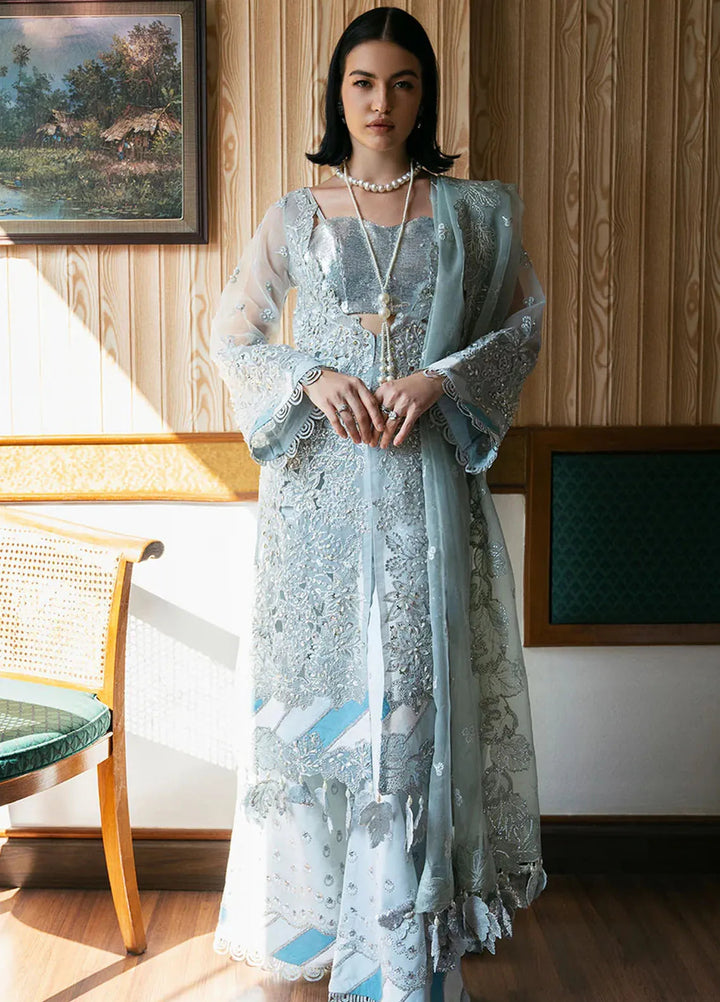 Fleurie By Saad Shaikh Embroidered Shimr Suits Unstitched 4 Piece SSK24F Lyla - Luxury Collection