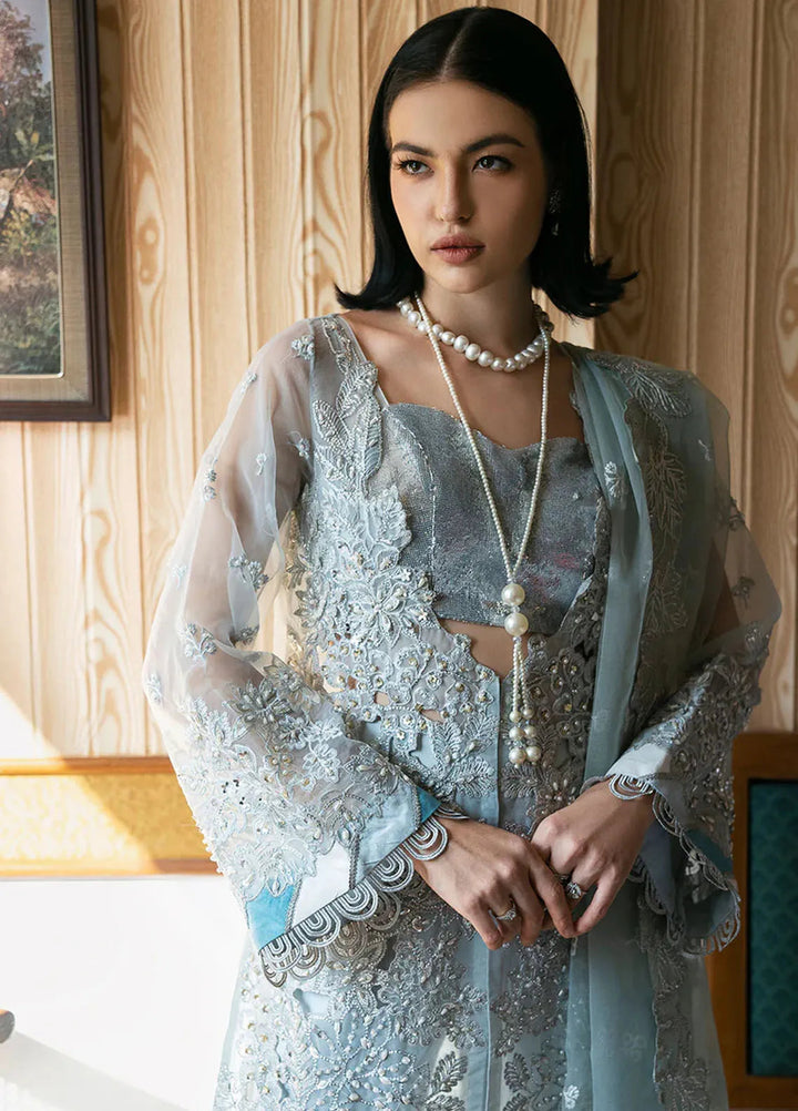 Fleurie By Saad Shaikh Embroidered Shimr Suits Unstitched 4 Piece SSK24F Lyla - Luxury Collection