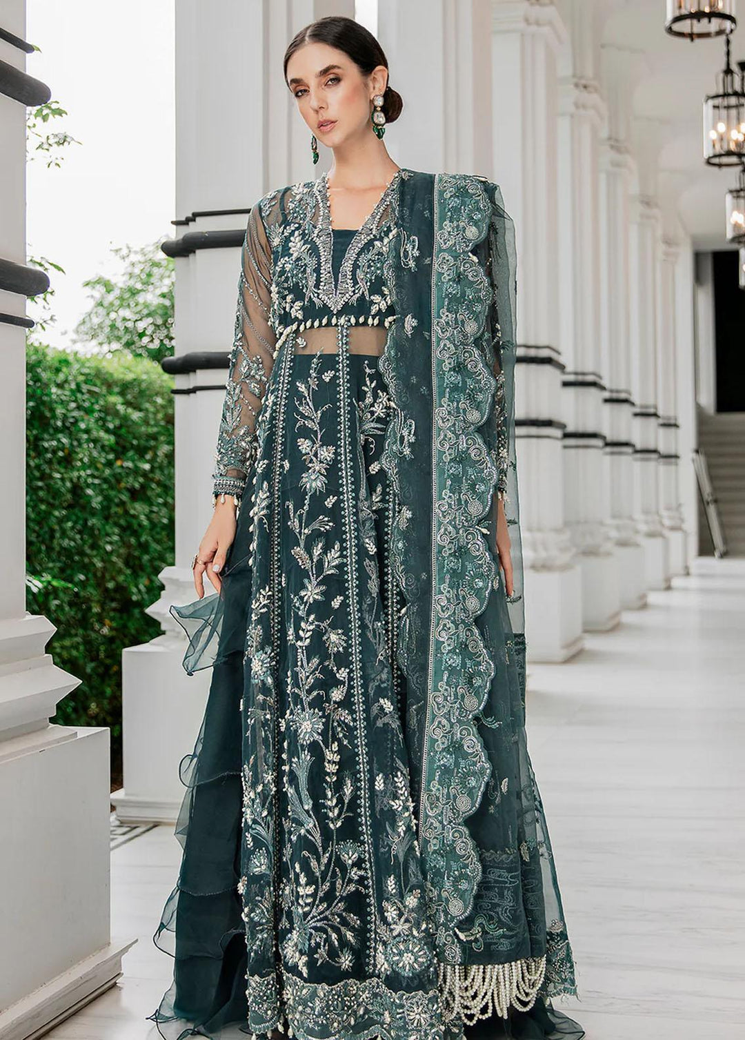 Saad Shaikh Pret Embroidered Organza 3 Piece Suit Zink Lisya