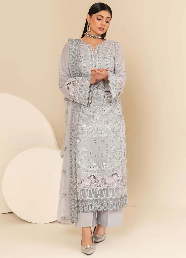 Flora By Humdum Embroidered Lawn Suit Unstitched 3 Piece HD24F FS06 - Summer Collection