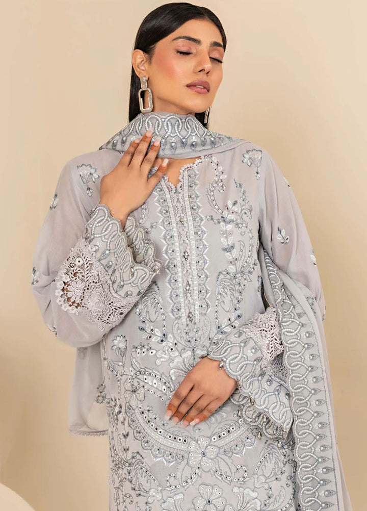 Flora By Humdum Embroidered Lawn Suit Unstitched 3 Piece HD24F FS06 - Summer Collection