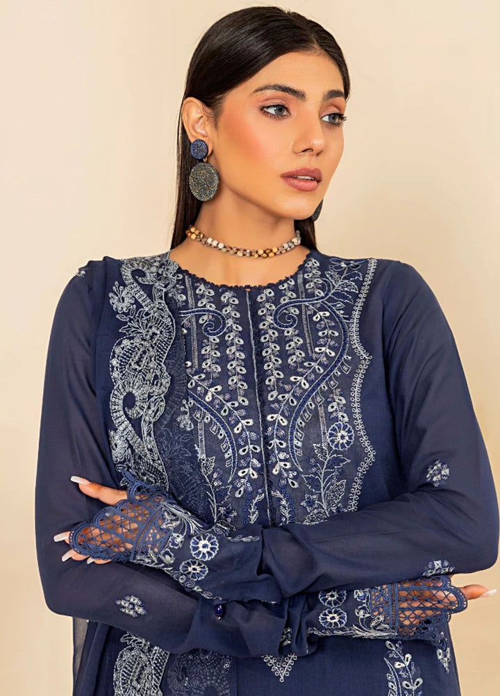 Flora By Humdum Embroidered Lawn Suit Unstitched 3 Piece HD24F FS07 - Summer Collection