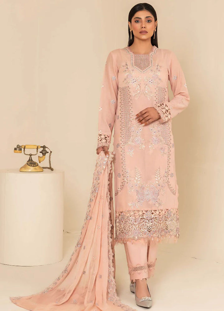 Flora By Humdum Embroidered Lawn Suit Unstitched 3 Piece HD24F FS10 - Summer Collection