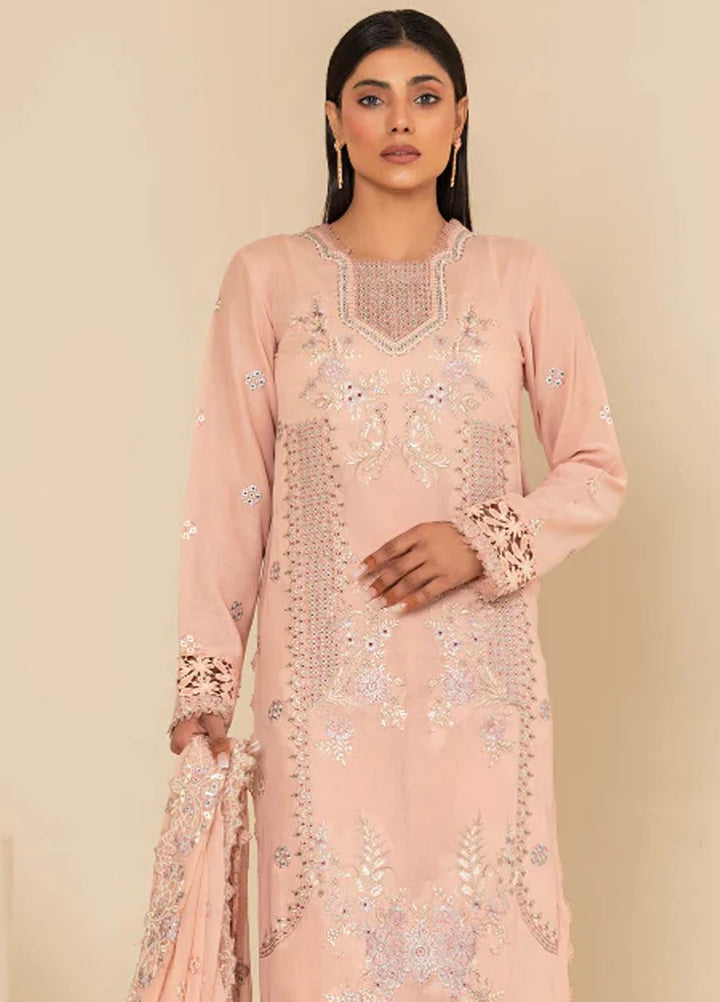 Flora By Humdum Embroidered Lawn Suit Unstitched 3 Piece HD24F FS10 - Summer Collection