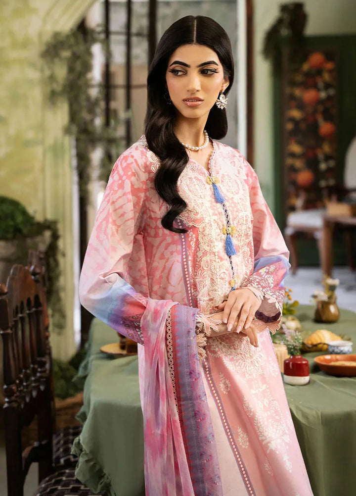 Flora by Roheenaz Printed Lawn Suit Unstitched 3 Piece RNZ24F RNP-01A Amara - Summer Collection