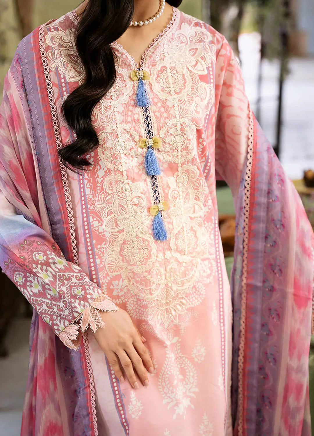 Flora by Roheenaz Printed Lawn Suit Unstitched 3 Piece RNZ24F RNP-01A Amara - Summer Collection