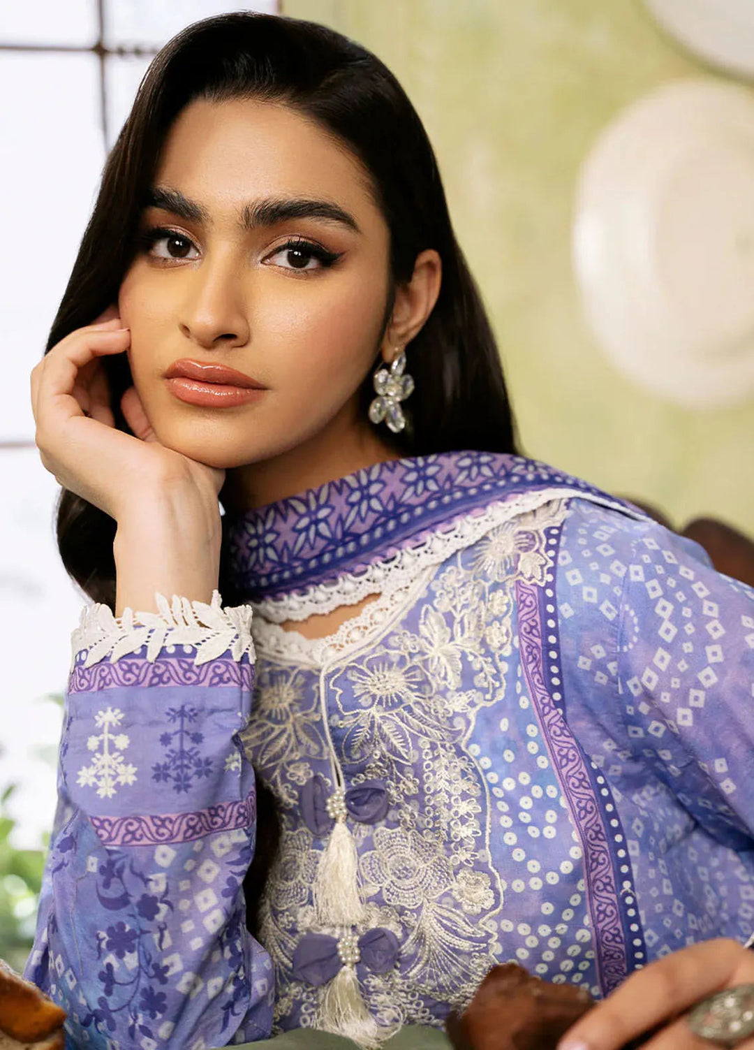 Flora by Roheenaz Printed Lawn Suit Unstitched 3 Piece RNZ24F RNP-03A Celestia - Summer Collection