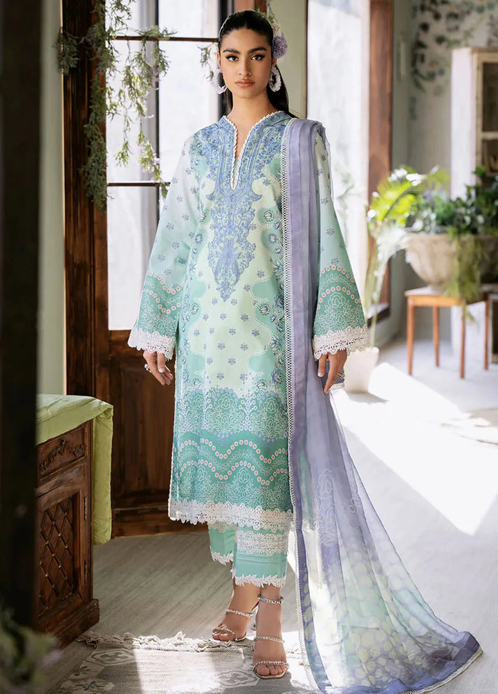 Flora by Roheenaz Printed Lawn Suit Unstitched 3 Piece RNZ24F RNP-04A Elysium - Summer Collection