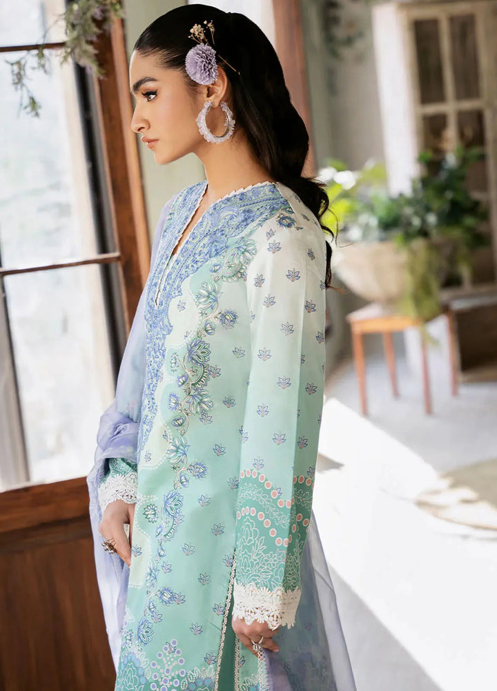 Flora by Roheenaz Printed Lawn Suit Unstitched 3 Piece RNZ24F RNP-04A Elysium - Summer Collection