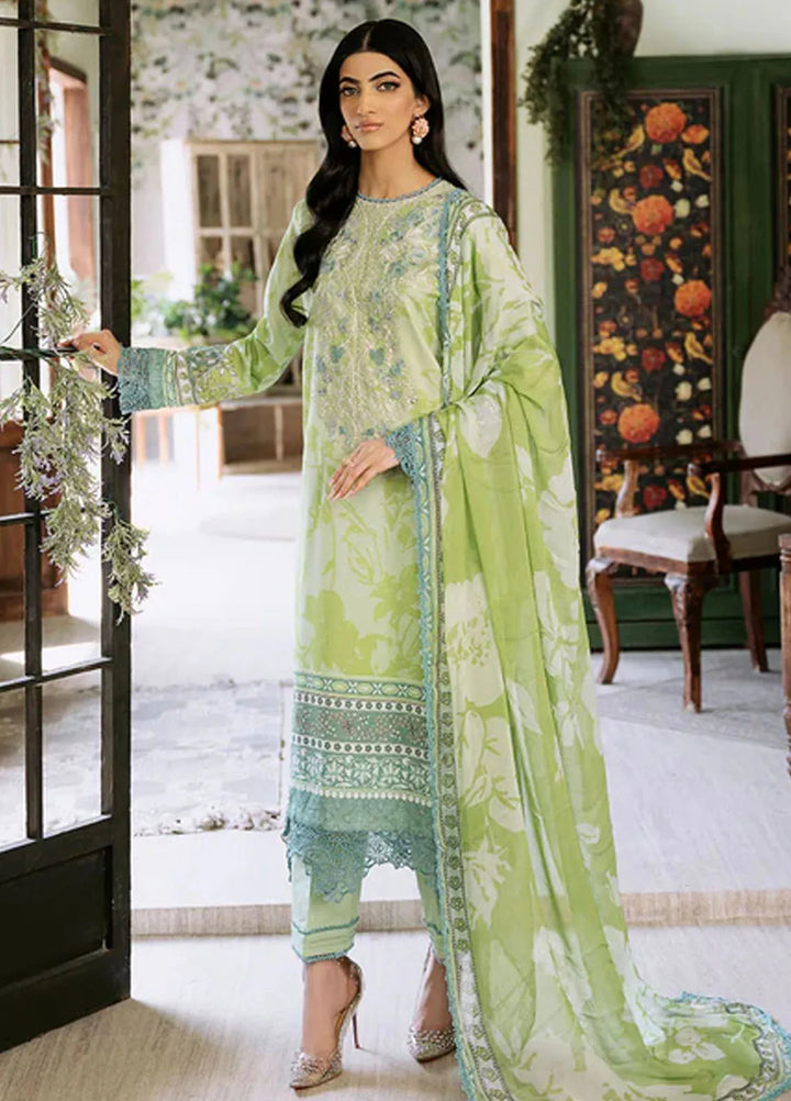 Flora by Roheenaz Printed Lawn Suit Unstitched 3 Piece RNZ24F RNP-05B Euphoria - Summer Collection