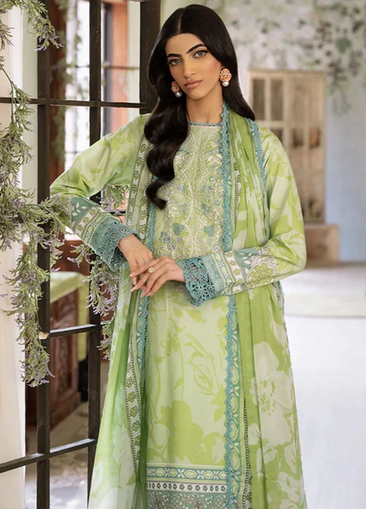 Flora by Roheenaz Printed Lawn Suit Unstitched 3 Piece RNZ24F RNP-05B Euphoria - Summer Collection
