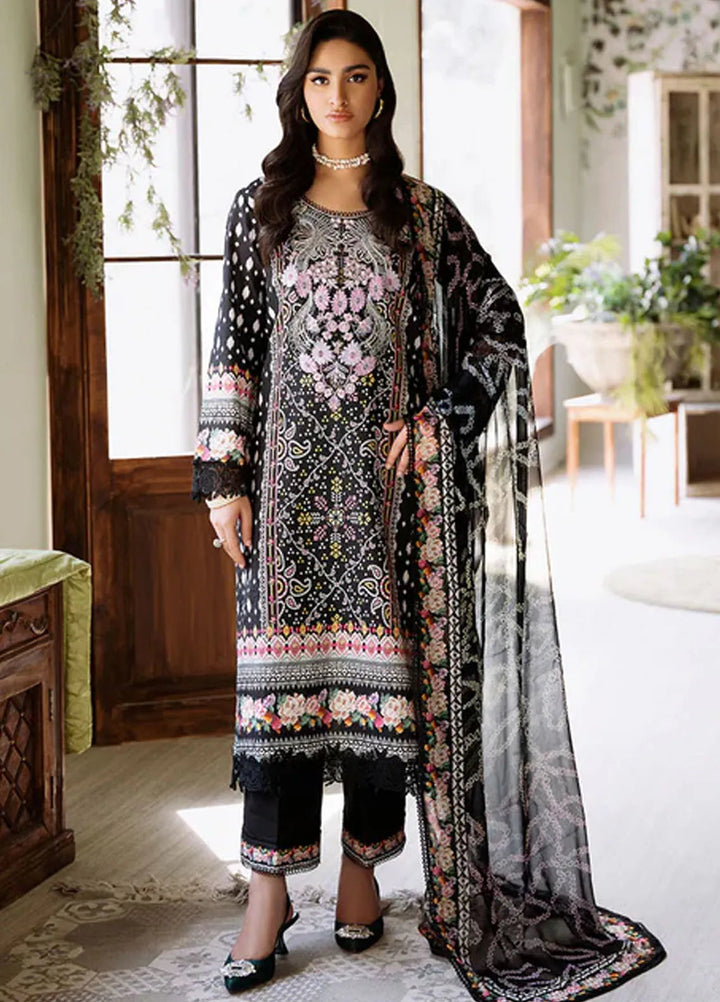 Flora by Roheenaz Printed Lawn Suit Unstitched 3 Piece RNZ24F RNP-06A Veridian - Summer Collection