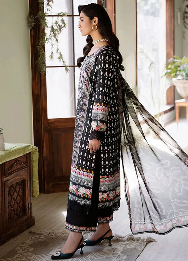 Flora by Roheenaz Printed Lawn Suit Unstitched 3 Piece RNZ24F RNP-06A Veridian - Summer Collection