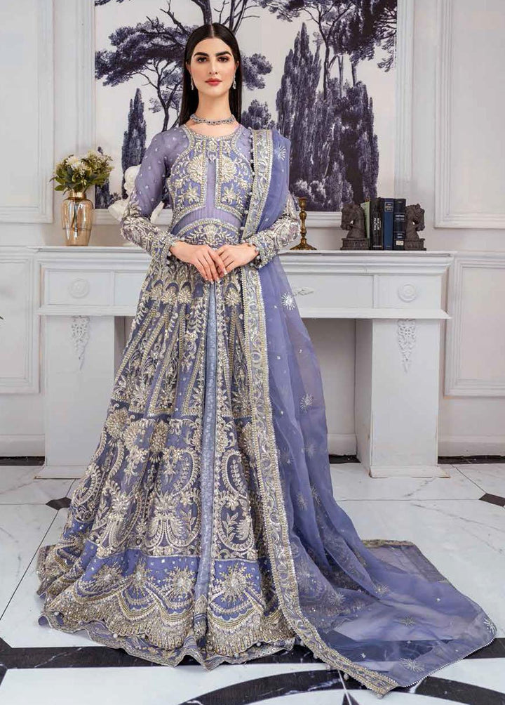 Floraison By Maryum N Maria Embroidered  Suits Unstitched 3 Piece MNM22F MBM-0033 Lavender Lusture - Bridal Collection