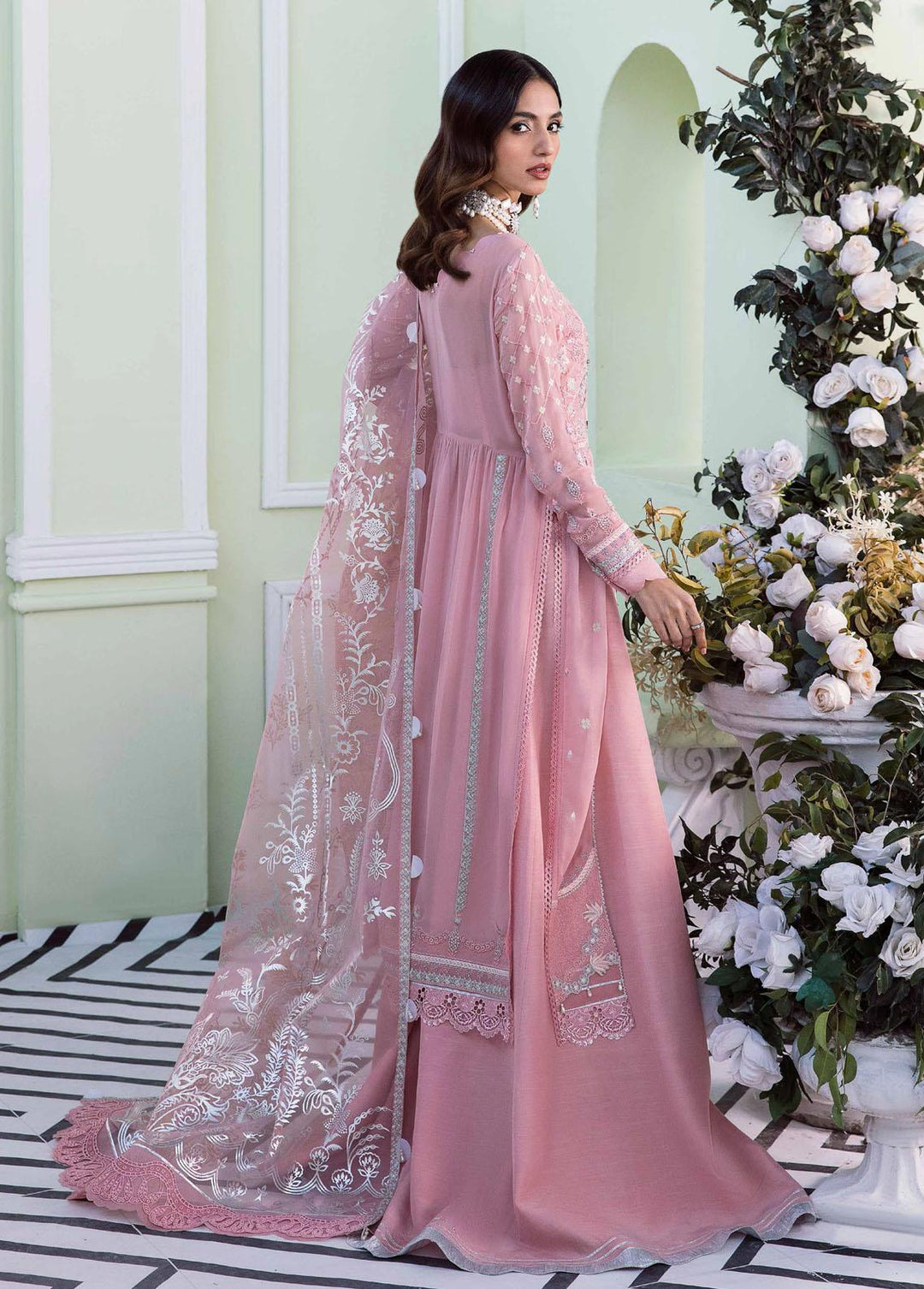 Floraison By Seran Embroidered Chiffon Suits Unstitched 3 Piece SRN23F 03 Natalie - Luxury Festive Collection
