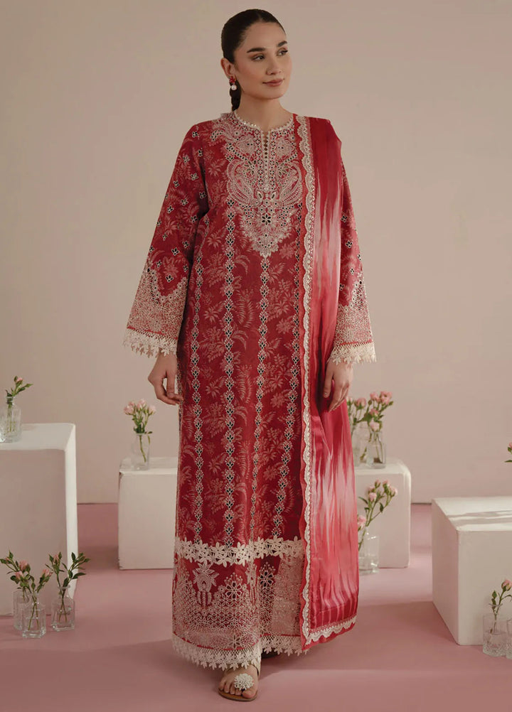 Floral Charm by Afrozeh Embroidered Lawn Suits Unstitched 3 Piece AF25FC D-01 Daina - Summer Collection