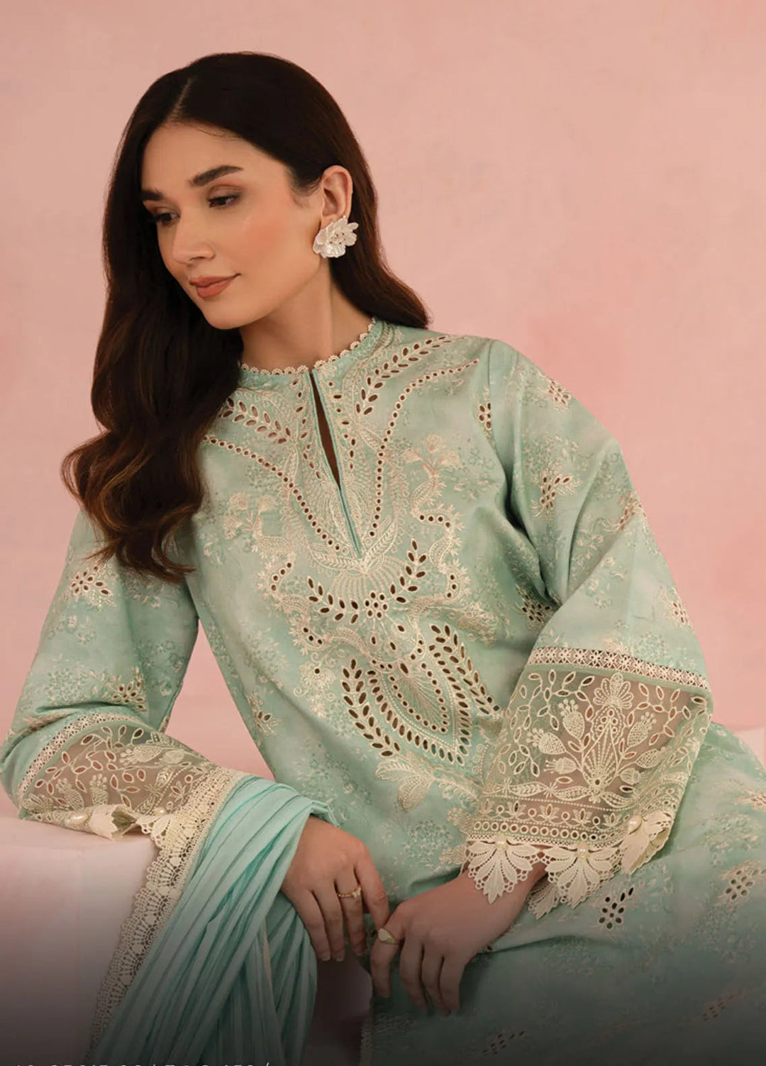 Floral Charm by Afrozeh Embroidered Lawn Suits Unstitched 3 Piece AF25FC D-02 Leonora - Summer Collection