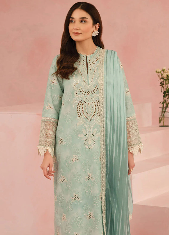 Floral Charm by Afrozeh Embroidered Lawn Suits Unstitched 3 Piece AF25FC D-02 Leonora - Summer Collection
