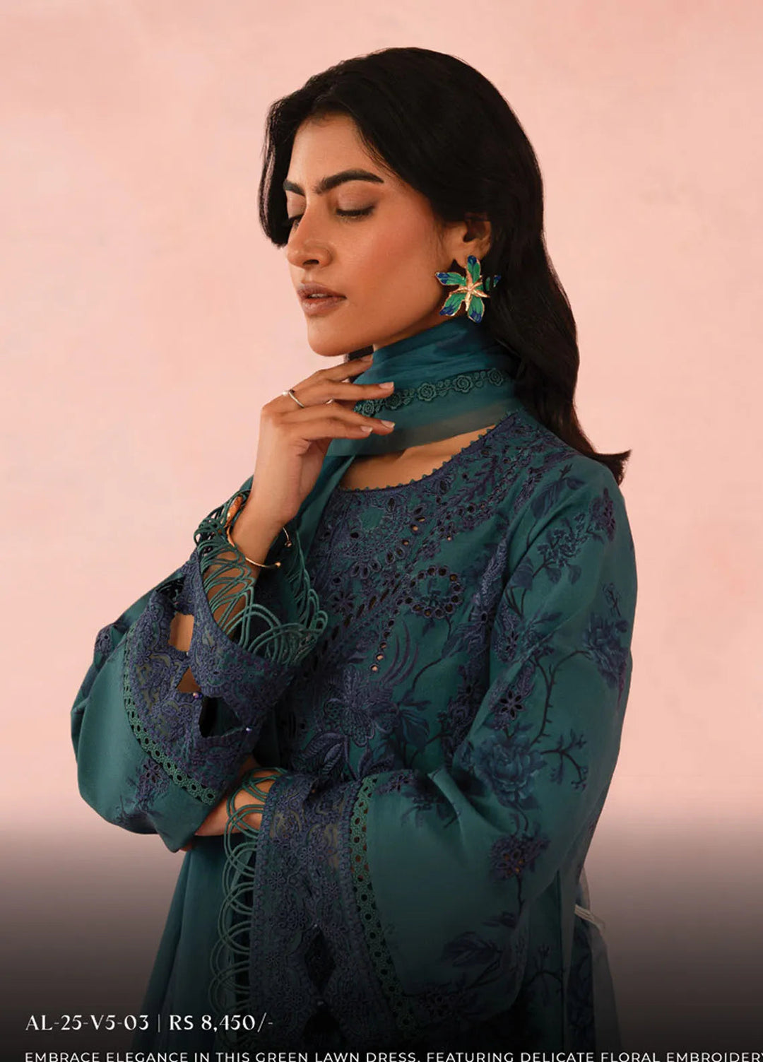 Floral Charm by Afrozeh Embroidered Lawn Suits Unstitched 3 Piece AF25FC D-03 Acacia - Summer Collection