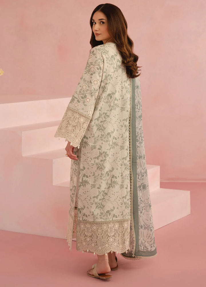 Floral Charm by Afrozeh Embroidered Lawn Suits Unstitched 3 Piece AF25FC D-04 Kylon - Summer Collection
