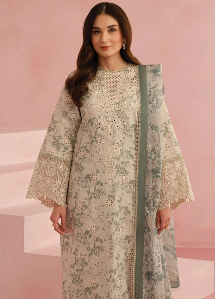 Floral Charm by Afrozeh Embroidered Lawn Suits Unstitched 3 Piece AF25FC D-04 Kylon - Summer Collection