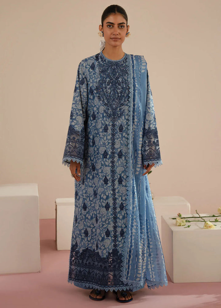 Floral Charm by Afrozeh Embroidered Lawn Suits Unstitched 3 Piece AF25FC D-05 Kalina - Summer Collection