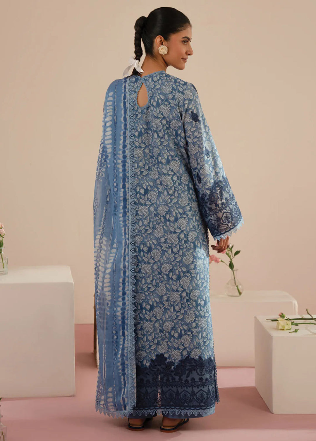 Floral Charm by Afrozeh Embroidered Lawn Suits Unstitched 3 Piece AF25FC D-05 Kalina - Summer Collection