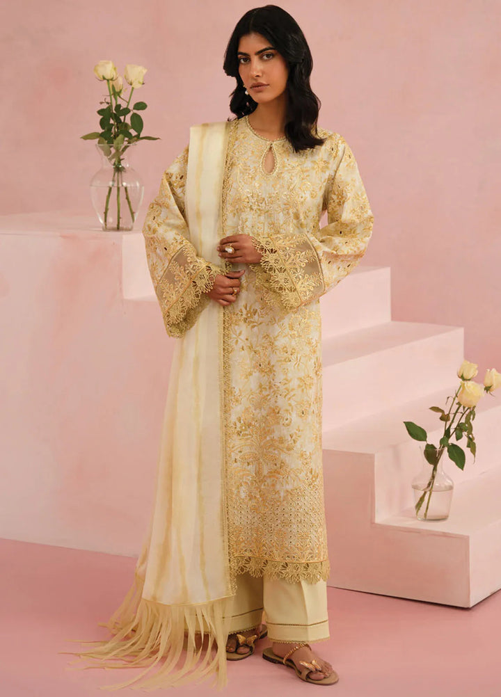 Floral Charm by Afrozeh Embroidered Lawn Suits Unstitched 3 Piece AF25FC D-06 Arbor - Summer Collection