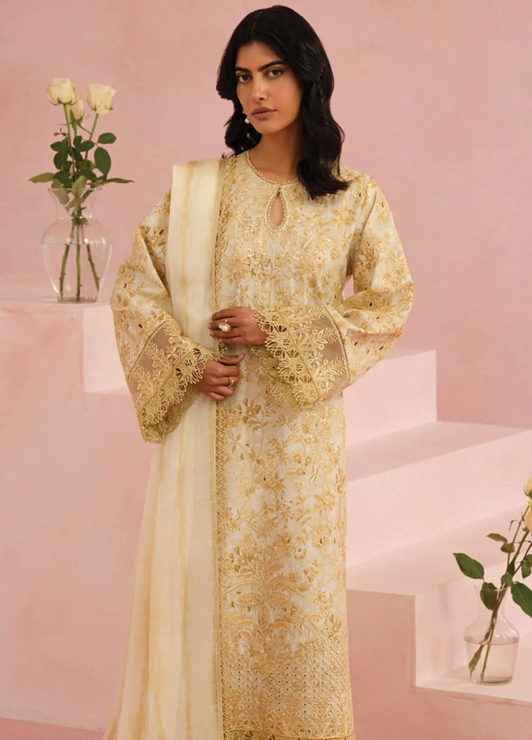 Floral Charm by Afrozeh Embroidered Lawn Suits Unstitched 3 Piece AF25FC D-06 Arbor - Summer Collection