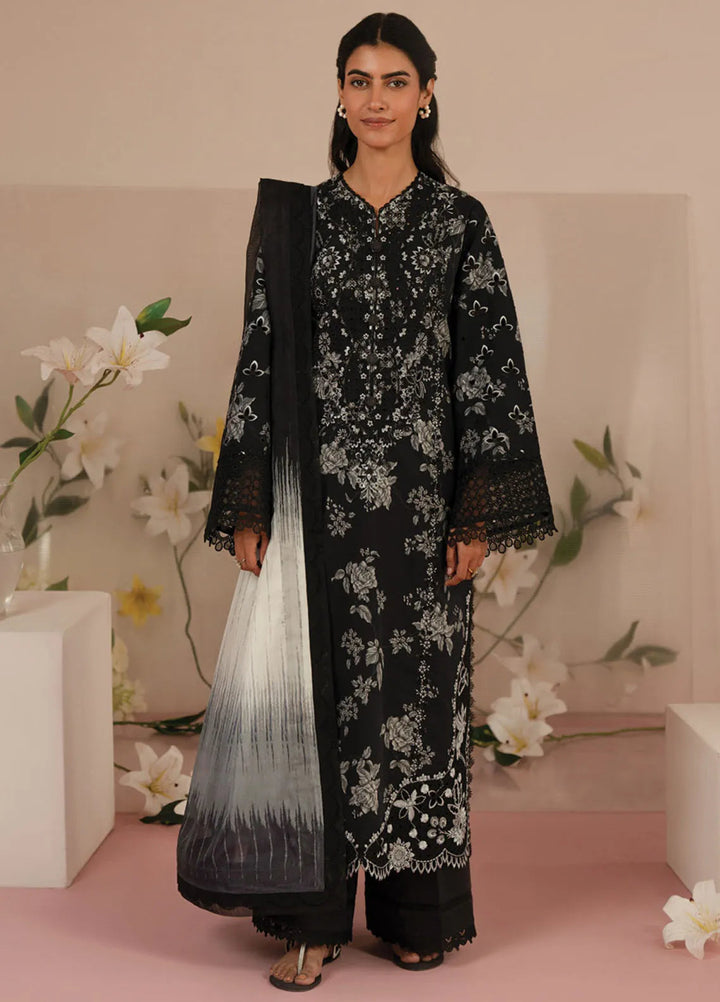 Floral Charm by Afrozeh Embroidered Lawn Suits Unstitched 3 Piece AF25FC D-07 Lupine - Summer Collection