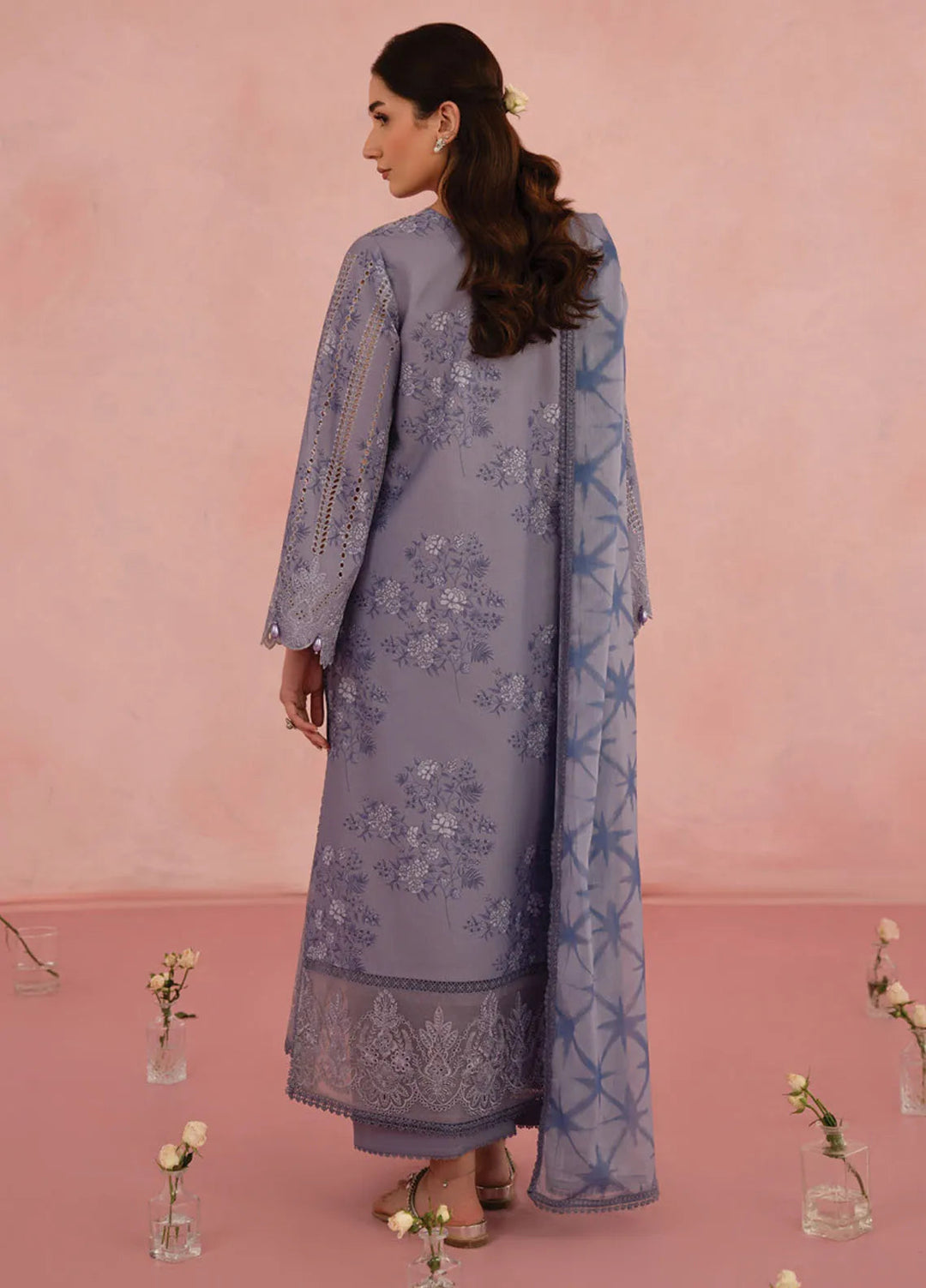 Floral Charm by Afrozeh Embroidered Lawn Suits Unstitched 3 Piece AF25FC D-09 Columbine - Summer Collection