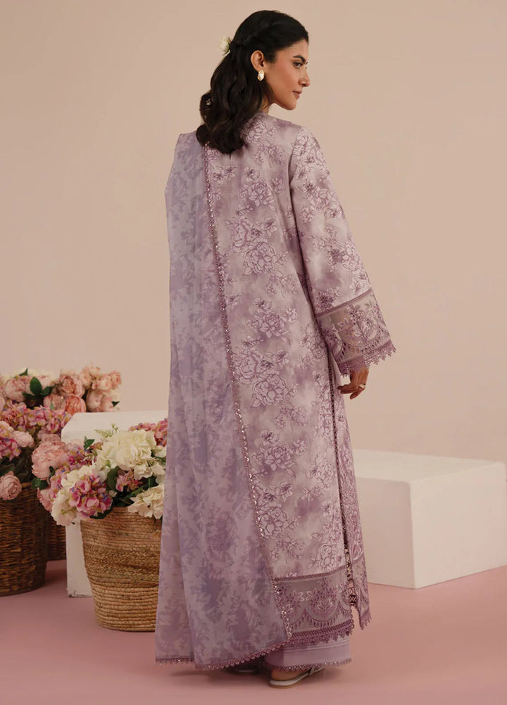 Floral Charm by Afrozeh Embroidered Lawn Suits Unstitched 3 Piece AF25FC D-10 Bellerose - Summer Collection