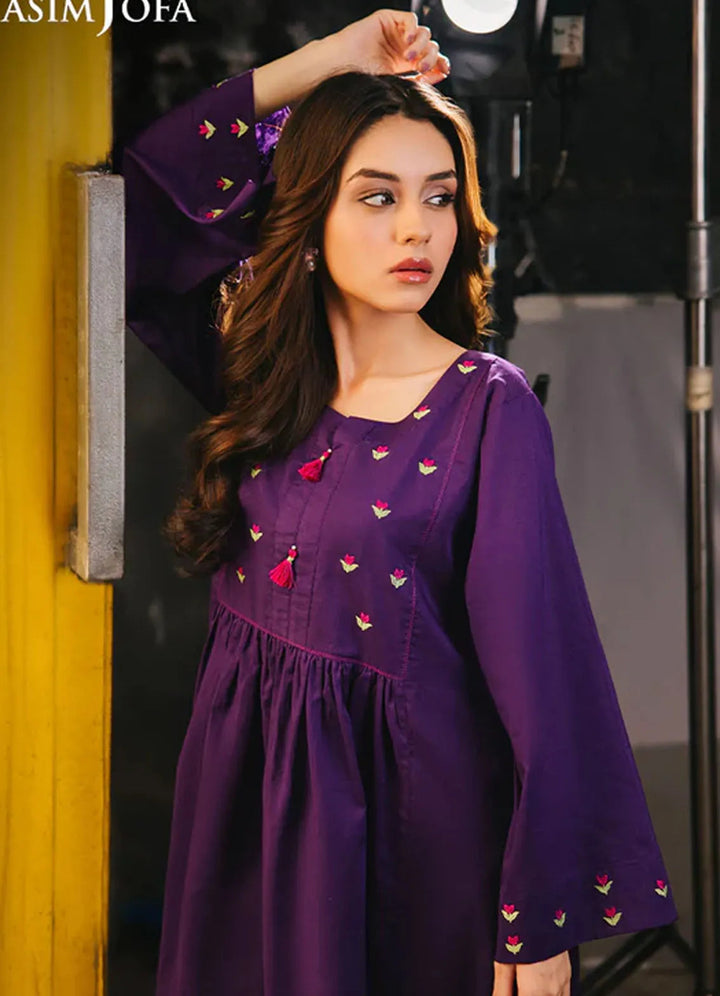 Floral Pattern By Asim Jofa Pret Embroidered Cambric 2 Piece Suit AJFP-010