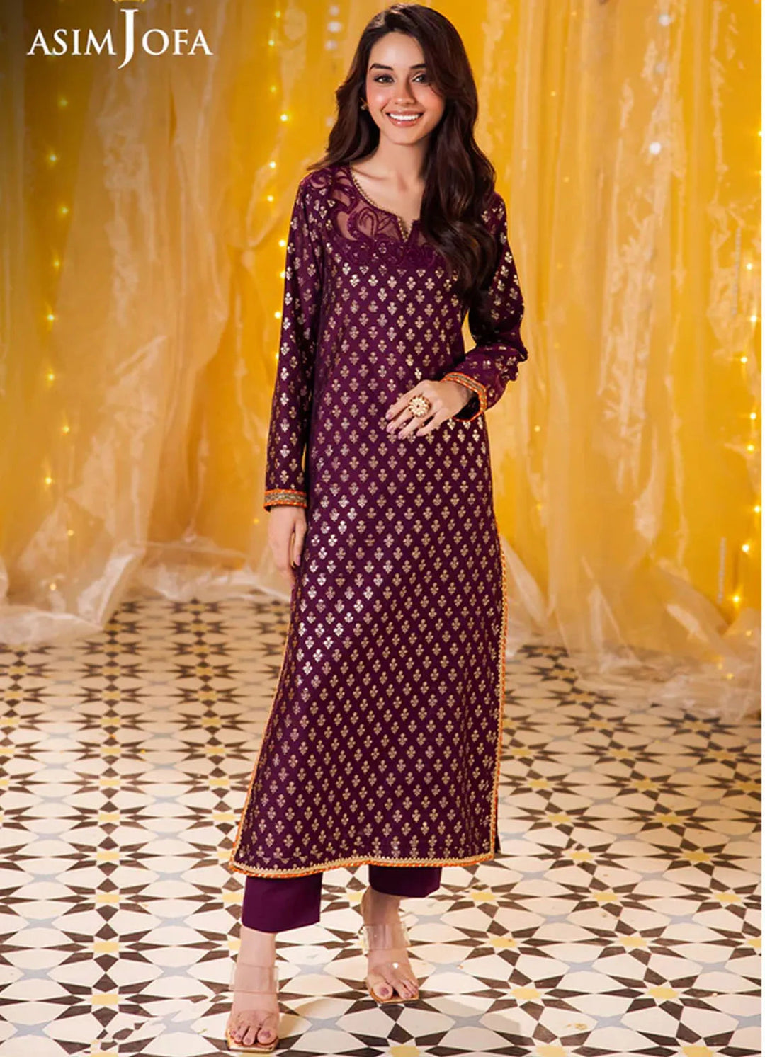 Floral Pattern By Asim Jofa Pret Embroidered Jacquard 2 Piece Suit AJFP-03