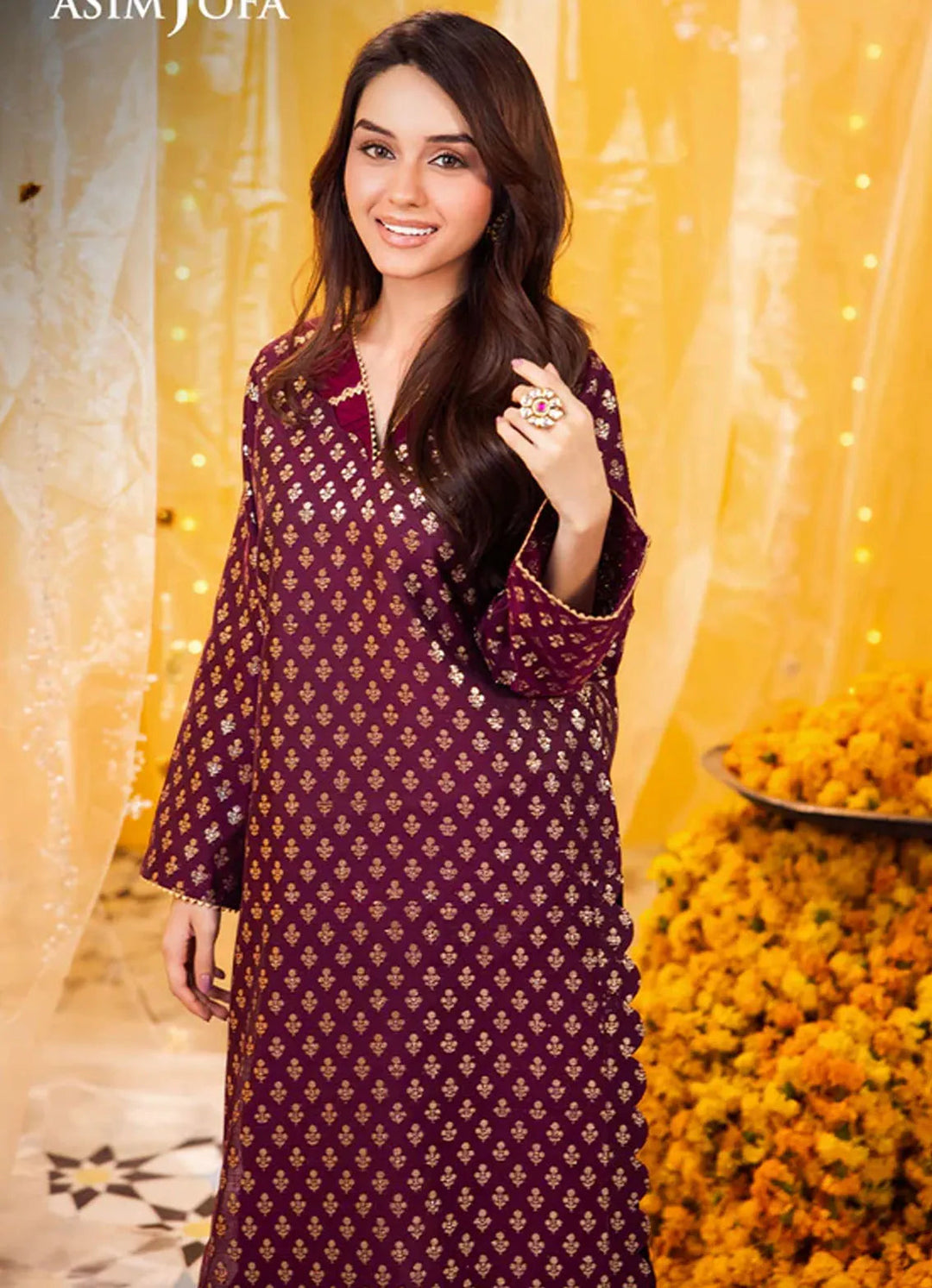 Floral Pattern By Asim Jofa Pret Embroidered Jacquard 2 Piece Suit AJFP-05