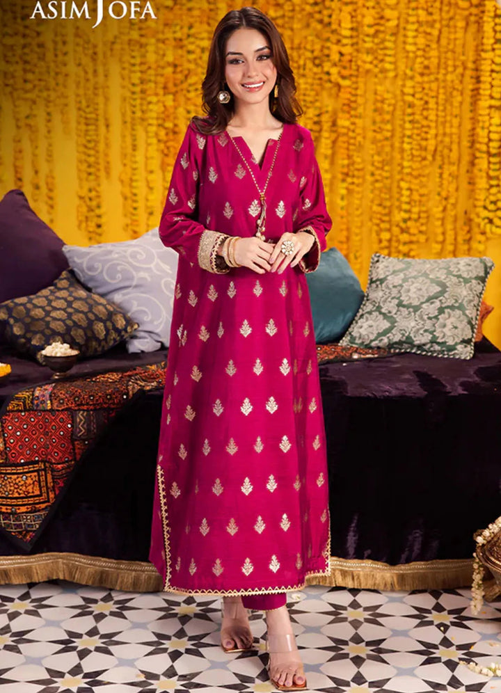 Floral Pattern By Asim Jofa Pret Embroidered Jacquard 2 Piece Suit AJFP-09