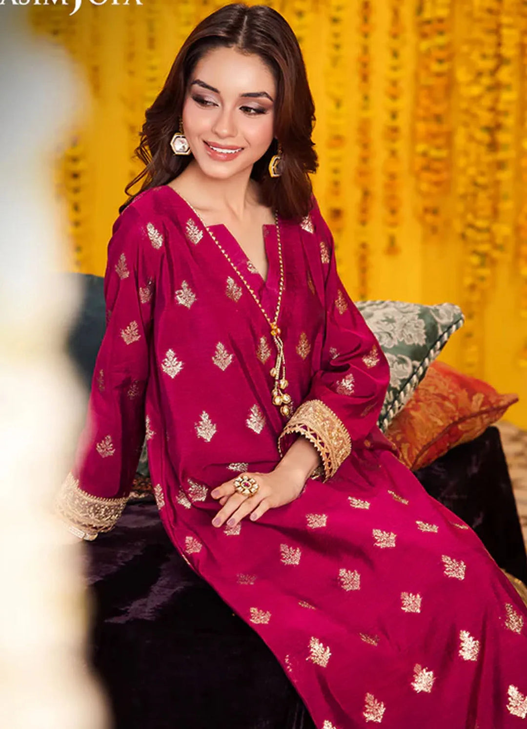 Floral Pattern By Asim Jofa Pret Embroidered Jacquard 2 Piece Suit AJFP-09