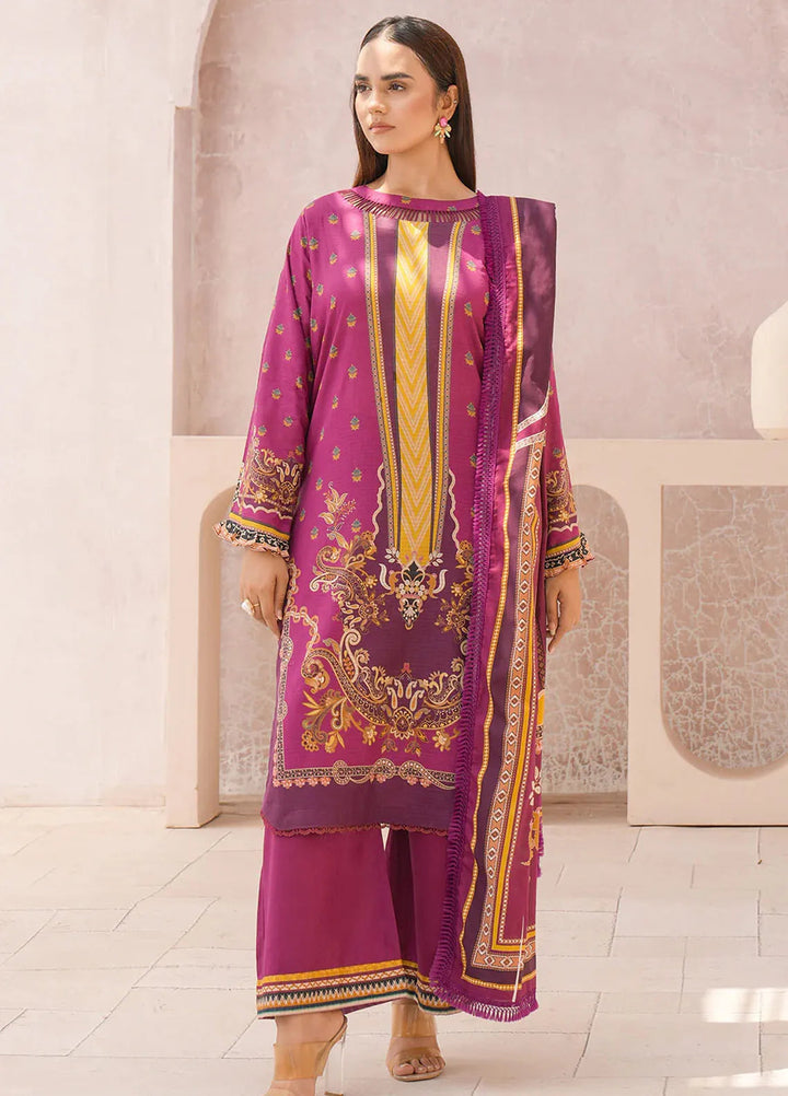Floral Serenade By Meerak Printed Lawn Suit Unstitched 3 Piece MRK24F Bloomify - Summer Collection