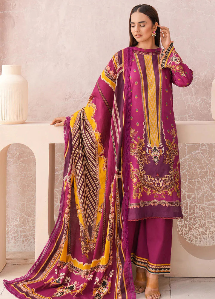Floral Serenade By Meerak Printed Lawn Suit Unstitched 3 Piece MRK24F Bloomify - Summer Collection