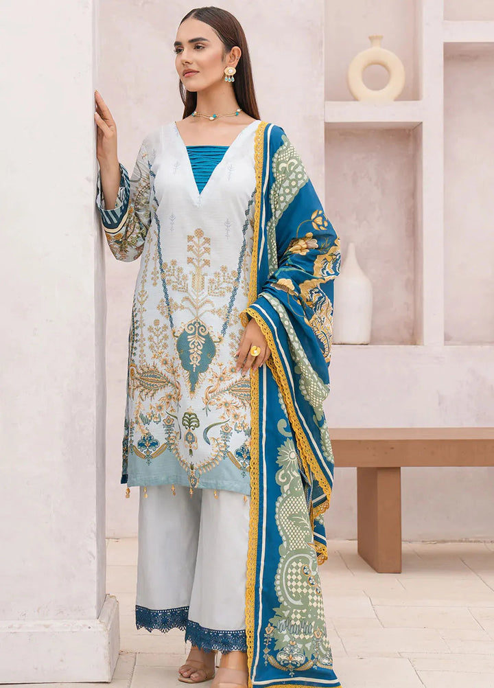 Floral Serenade By Meerak Printed Lawn Suit Unstitched 3 Piece MRK24F Botanic Dream - Summer Collection