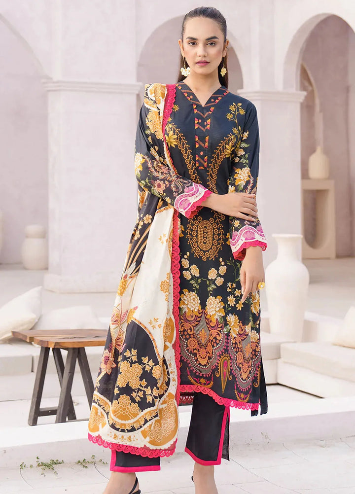 Floral Serenade By Meerak Printed Lawn Suit Unstitched 3 Piece MRK24F Floriage - Summer Collection