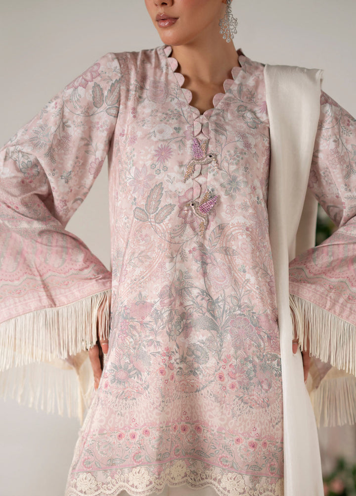 Floral Whimsy by Mehak Yaqoob Pret Embroidered Raw Silk 3 Piece Suit Blooma