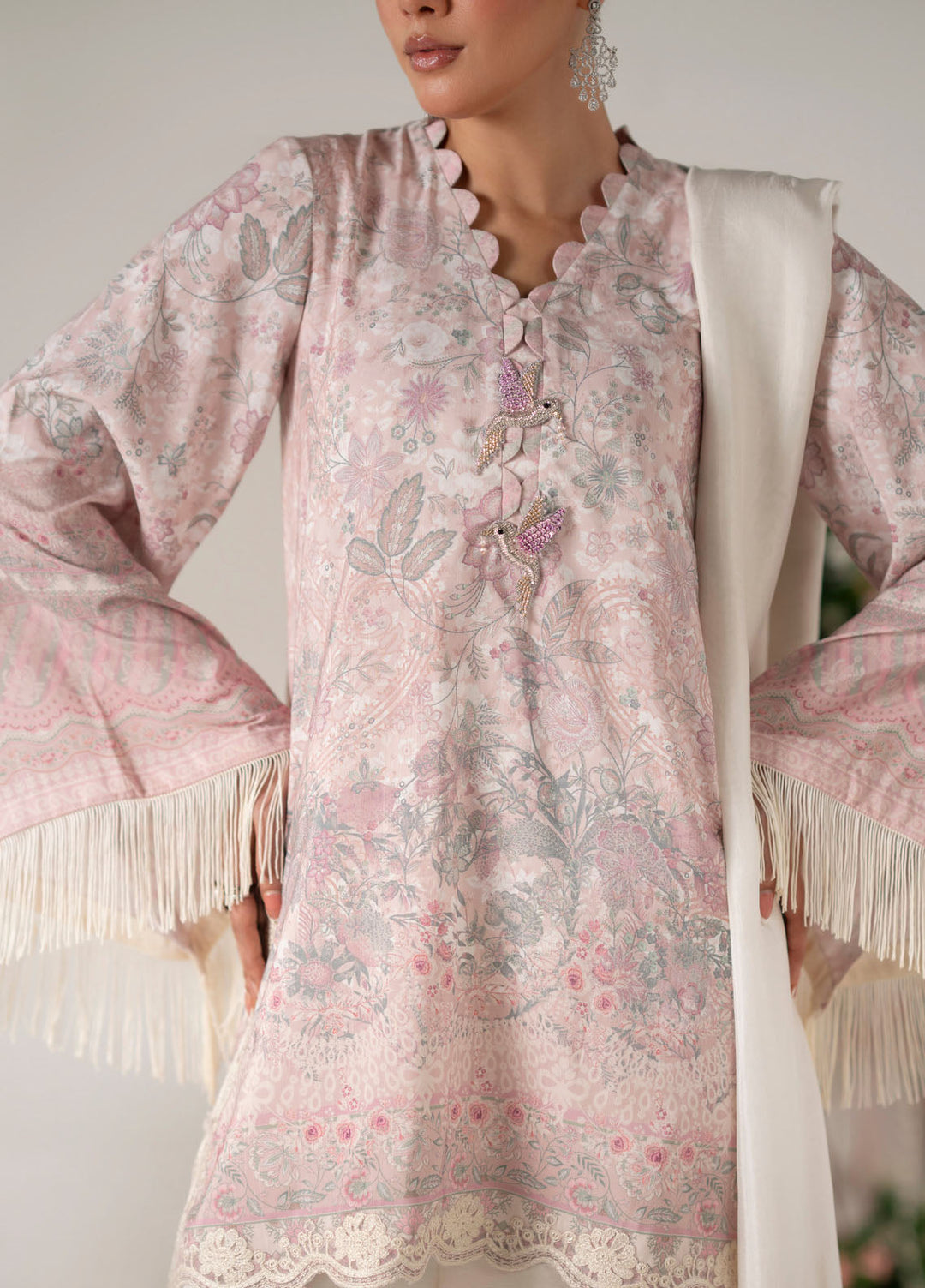 Floral Whimsy by Mehak Yaqoob Pret Embroidered Raw Silk 3 Piece Suit Blooma