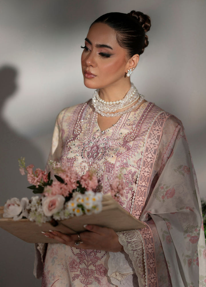 Floral Whimsy by Mehak Yaqoob Pret Embroidered Raw Silk 3 Piece Suit Florin