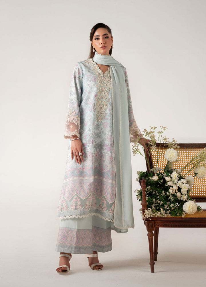 Floral Whimsy by Mehak Yaqoob Pret Embroidered Silk 3 Piece Suit Icelyn