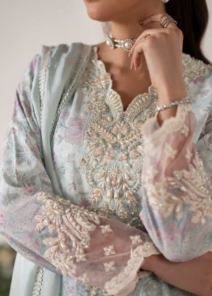 Floral Whimsy by Mehak Yaqoob Pret Embroidered Silk 3 Piece Suit Icelyn