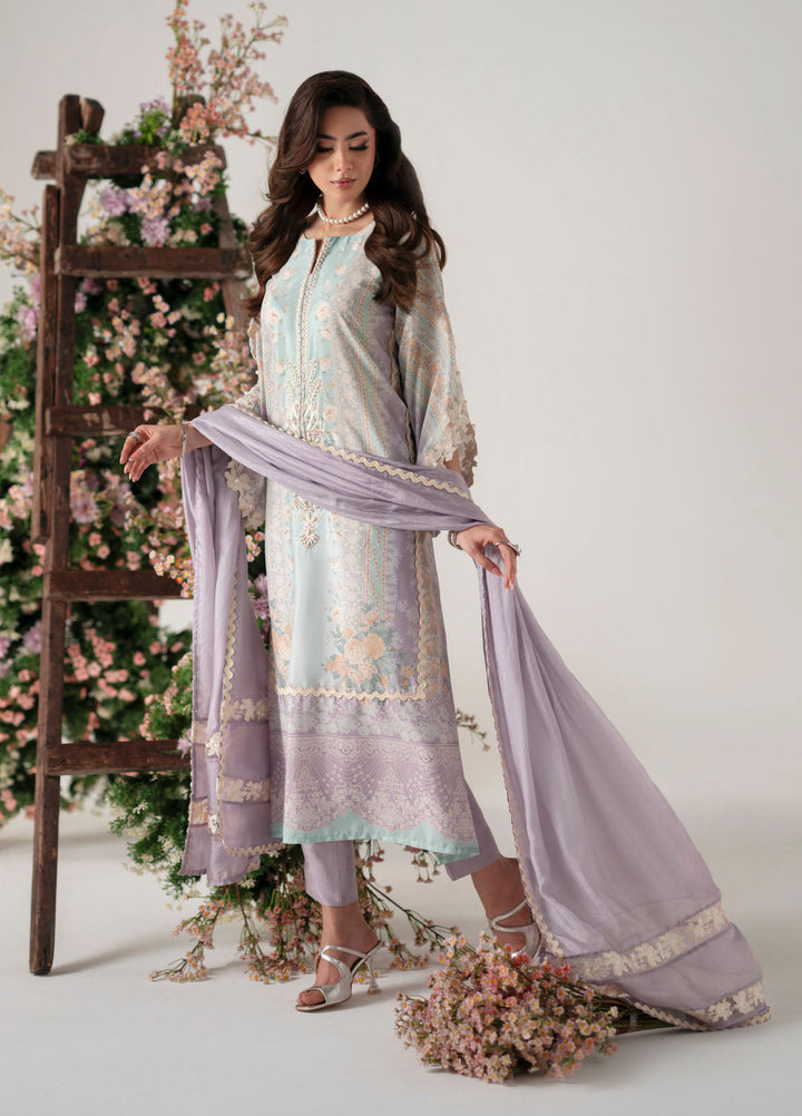 Floral Whimsy by Mehak Yaqoob Pret Embroidered Silk 3 Piece Suit Roselle
